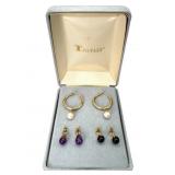 14k Hoop Earrings with Interchangeable Dangles