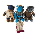Four Dolls Including Yeti and Bears