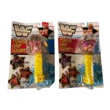 2 WWF 1990 Power Grip Squirts-Ult.Warrior+Macho