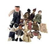 Vintage-Style Cloth and Porcelain Dolls