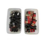 Two Bins of RCA, Sylvania, and Aladdin Electron Tu
