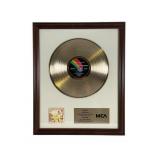 Framed Gold Record for Goodbye Yellow Brick Road