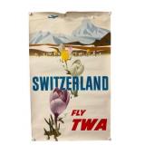 David Klein TWA Switzerland Poster, 1960