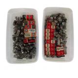 Two Bins of Assorted Electron Tubes