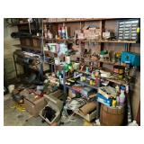 Basement Items with Shelving