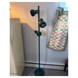 Dark Green Pole Lamp with Three Heads