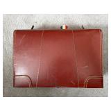 Vintage Brown Leather Suitcase