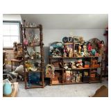 Wooden Shelving Units with Turned Posts