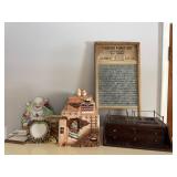 Cookie Jar, Washboard, and Figural Items Lot