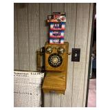 Wooden Wall Phone with Collector Cars