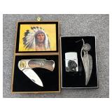 Native American Themed Knife and Lighter Sets