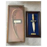 Buffalo Rib Dance Bow and Knife Display