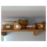 Five Longaberger Baskets, Two Tagged
