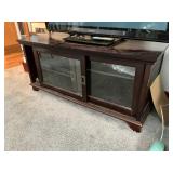 TV Cabinet With Glass Sliding Doors