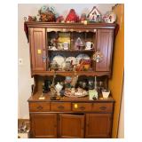 Wooden Hutch with Cabinets and Drawers