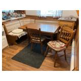 Oak Dining Set with Corner Bench