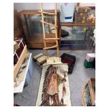 Wooden Display Ladder with Textiles