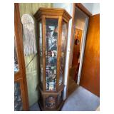 Modern Lighted Curio Cabinet with Glass Shelves