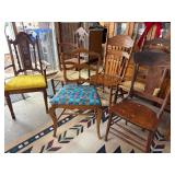 9 Chairs and Wood Bench