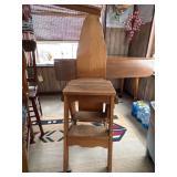 Vintage Oak Collapsible Stepstool/Ironing Board