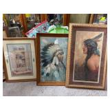 Decorative Prints with American Indian Motif