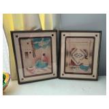 Two Signed Embossed Paper Artworks