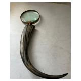 Magnifying Glass with Animal Horn Handle