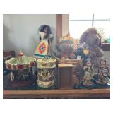 Musical Carousels and Native American Dolls