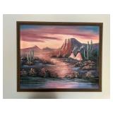 American Indian Style Oil on Canvas