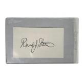 Signed Index Card by David Stern