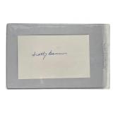 Signed 3ï¿½5 Index Card by Scotty Bowman