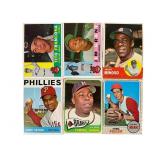 Six Topps Baseball Cards, 1960-1968