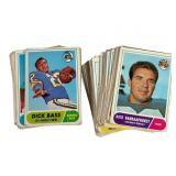 1968 Topps Football Cards Lot, 67 Cards