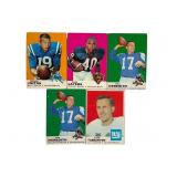 1969 Topps Football Cards Lot (5 Cards)