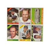 1966 Topps Baseball Cards, Lot of 6