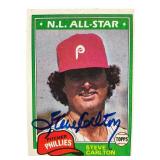 1981 Topps #630 Steve Carlton Signed Card