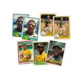 1980s Ricky Henderson Baseball Card Lot
