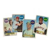 1969 Topps Baseball Cards Hank Aaron, Rose, Mays,