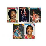 1975-76 Topps Basketball Cards, 5 Examples