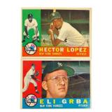 1960 Topps Baseball Cards #163 and #183