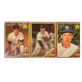 1962 Topps Baseball Cards #31, #48, #291