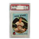 1959 Topps Russ Nixon Card #344, PSA 8