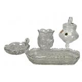 4 Cut Glass Crystal Tableware Items