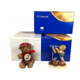 Hummel Figurine and Steiff Bear Set with Boxes