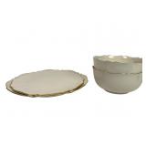 Lenox Plates and Bowls Set with Gold Trim