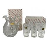 Nachtmann Lead Crystal Pitcher and Glass Set