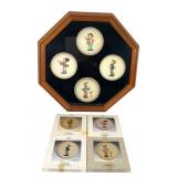 Framed Hummel Mini Collector Plates