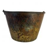 Antique Hammered Brass Bucket