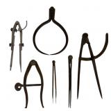 Six Vintage Drafting and Measuring Tools