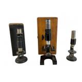 Three Small Microscopes, Two by Wollensak